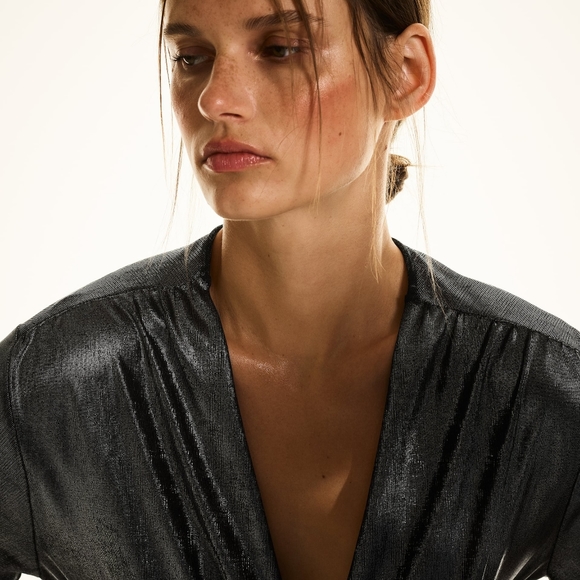 NWT ZARA | Ruffled Mini Dress - Picture 3 of 8